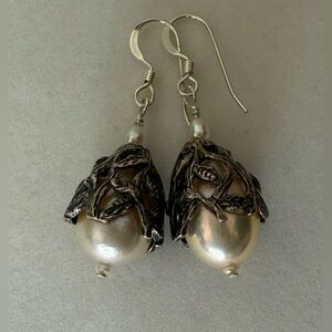 Elegant fresh water Pearl Drop Earrings